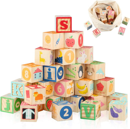 Wooden ABC Building Blocks - Everything Here