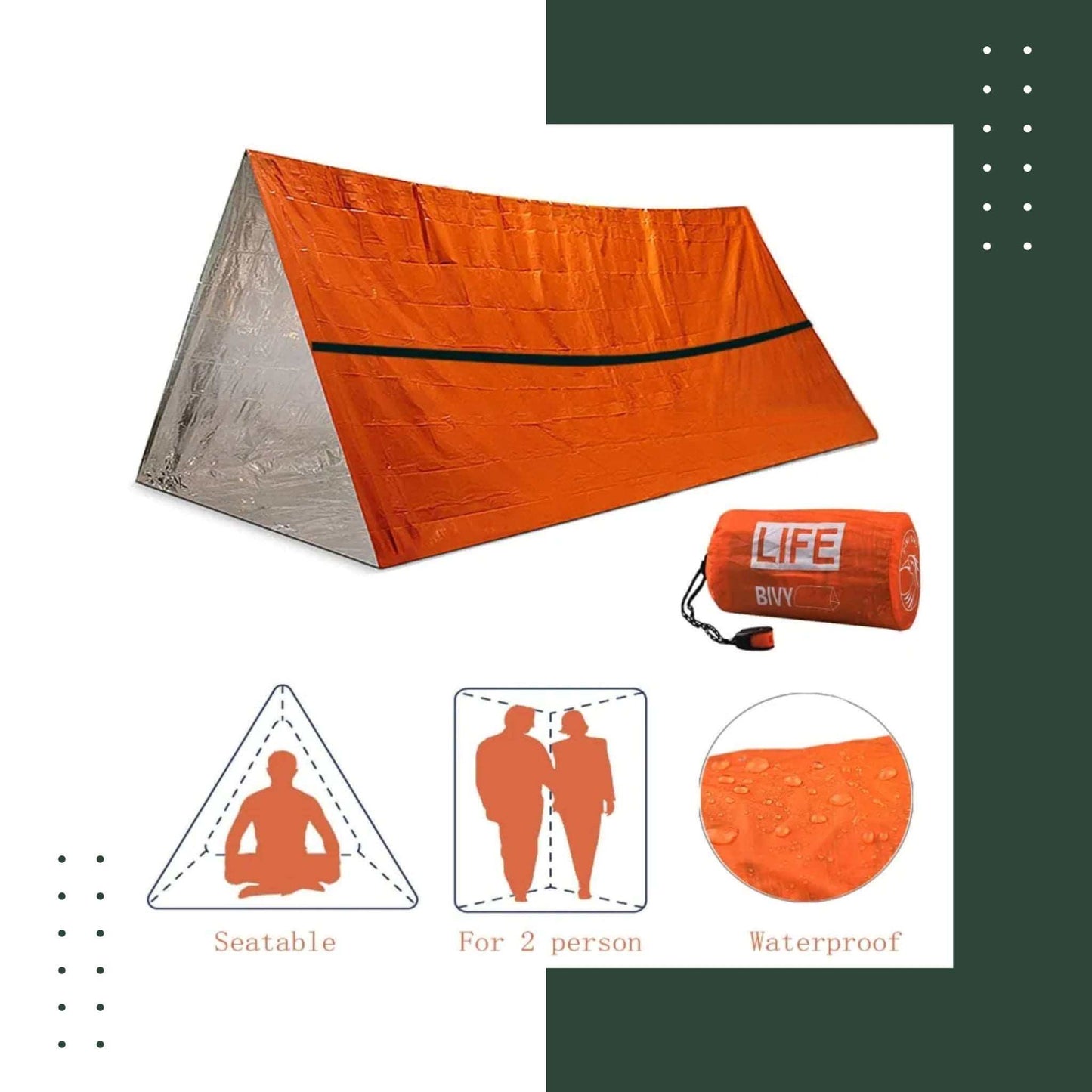 Survival Tube Emergency Tent With Whistle - Everything Here