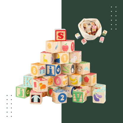 Wooden ABC Building Blocks - Everything Here