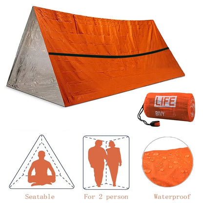 Survival Tube Emergency Tent With Whistle - Everything Here